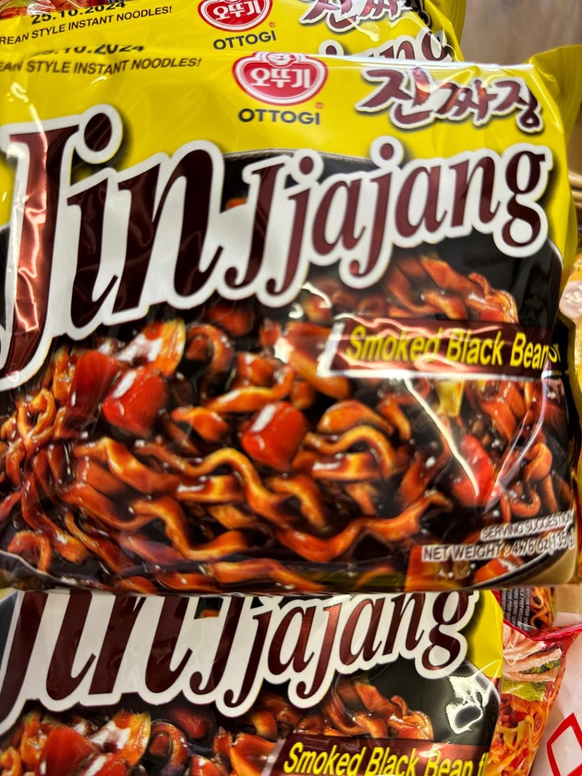 Jin Jjajang Smoked Black Bean flavour- Korean Instant Noodles - The ...